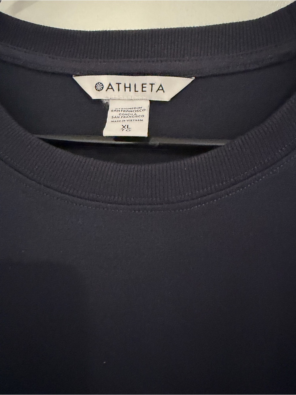 NWT Athleta Gallery Top 2.0 Tunic XL Navy Blue Layered High Low Long Sleeve Top - Picture 2 of 7